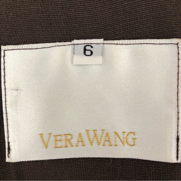 Vintage Vera Wang Autumn Brown Tweed Cap Sleeve Alpaca Wool Sheath Dress 6 EUC - Picture 7 of 8